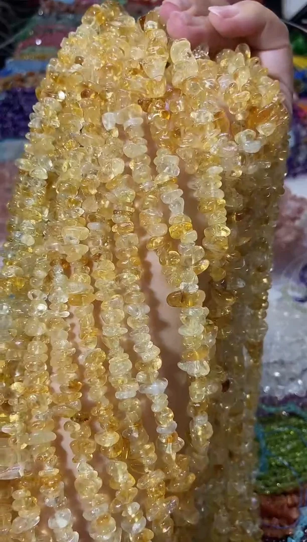 水晶珠宝半成品未镶嵌黄水晶