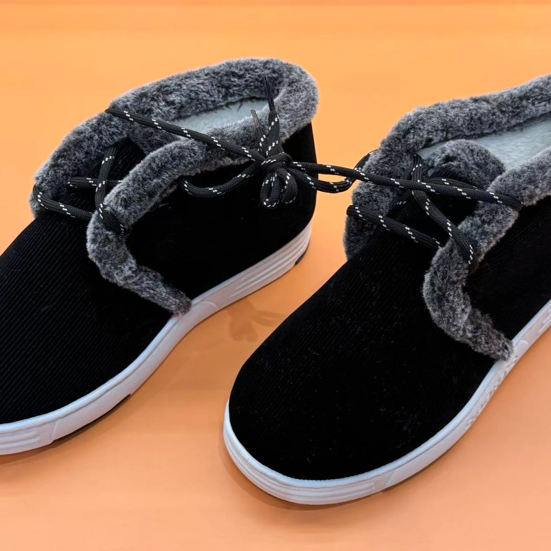 恩施非遗老棉鞋——系带款（灯芯绒加绒加厚保暖+防滑运动底）