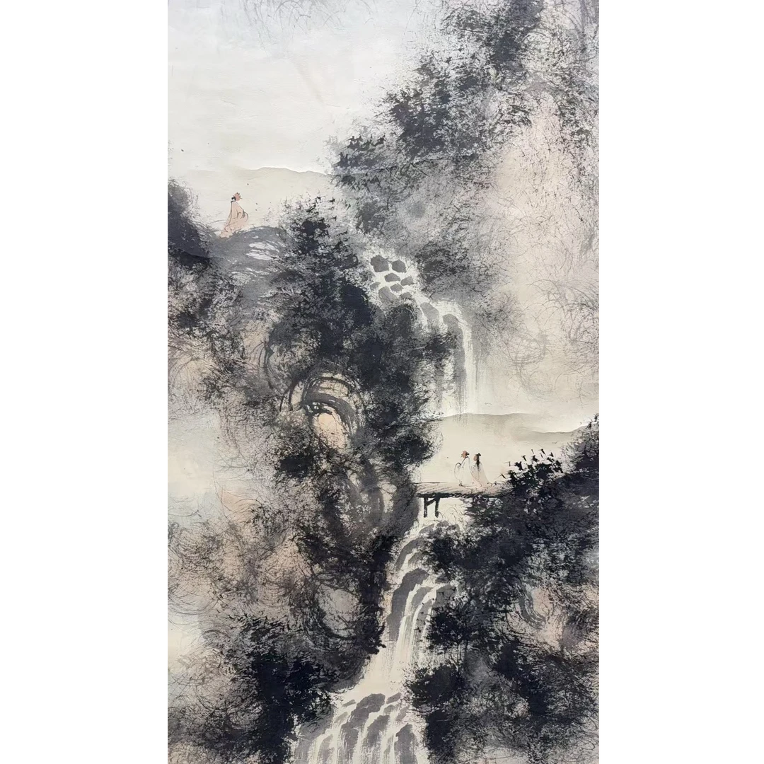 傅老款 山水立轴 135 65 7.8平尺