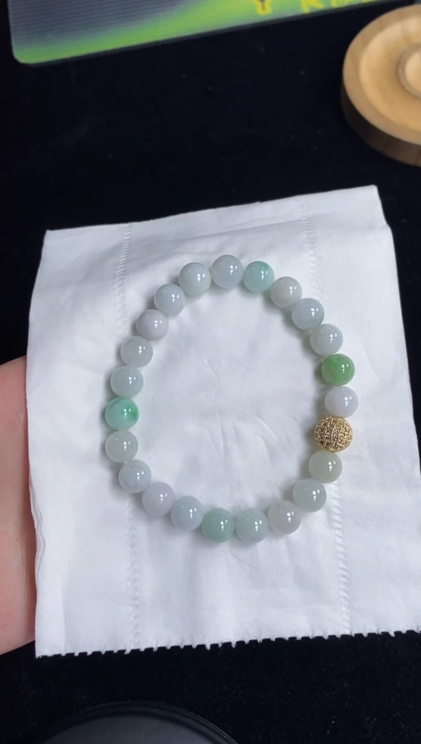 未镶嵌手串翡翠20号链接天然缅甸翡翠A货一物一证