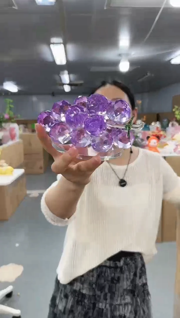 花间集水晶琉璃摆件      葡萄