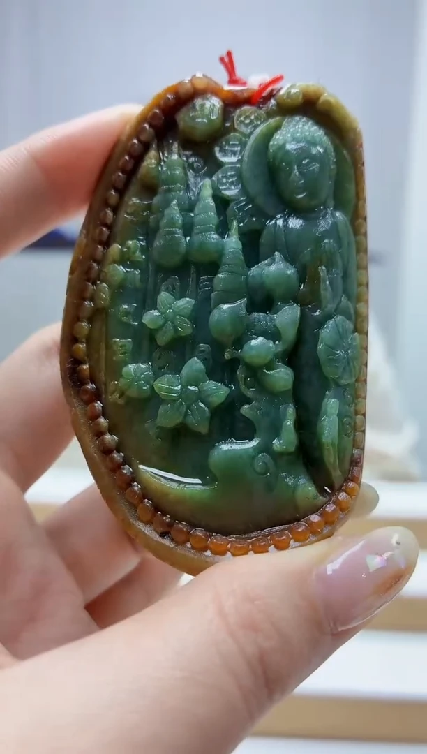 未镶嵌定制翡翠4812jw-毛货挂件83