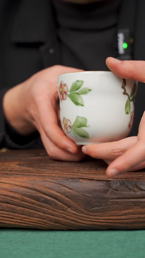 【闪购商品】瓷片93寻一缕瓷香杯釉下手工手绘瓷器