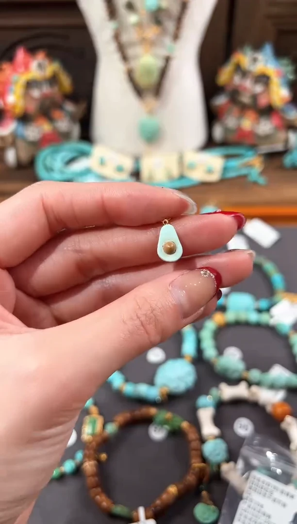 【闪购商品】绿松石提溜18K金镶嵌绿松石提溜