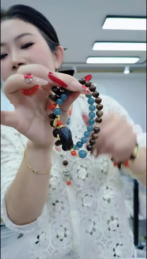 【闪购商品】翡翠颈饰合金 0118蓝水达双圈