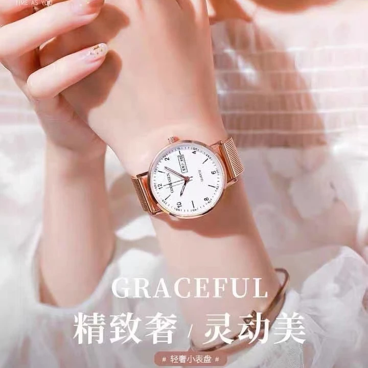 GOOBASEN/古柏森时尚女士手表防水精致小巧轻奢腕表简约潮流百搭