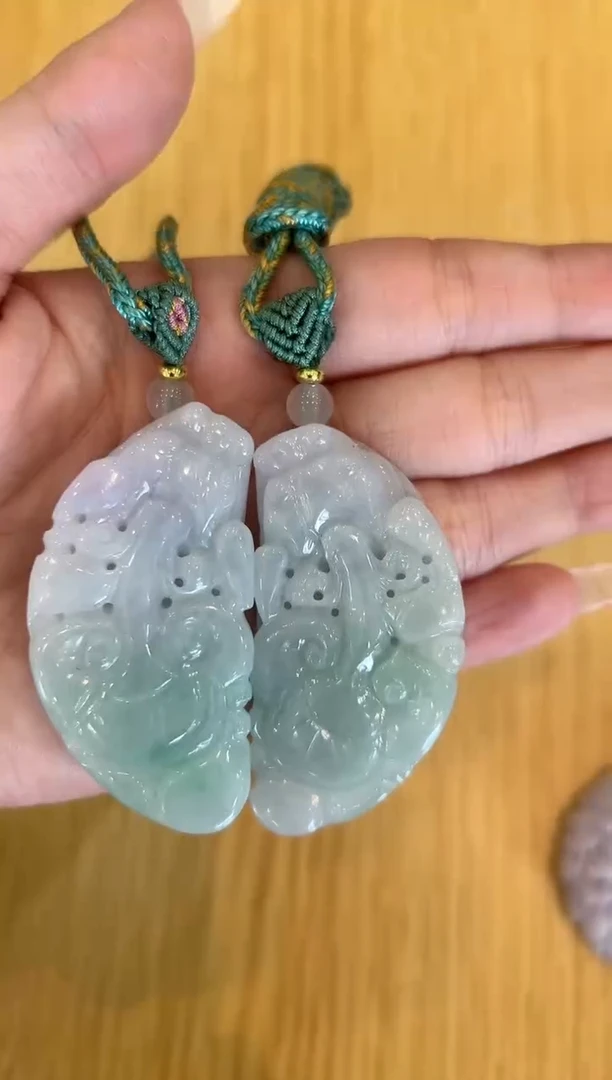 颈饰未镶嵌翡翠貔貅一对吊坠-593384