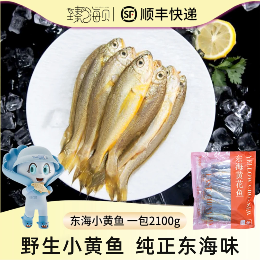 【臻之海贝】东海野生海捕小黄鱼 新鲜急冻锁鲜350gx6包 冷冻深海