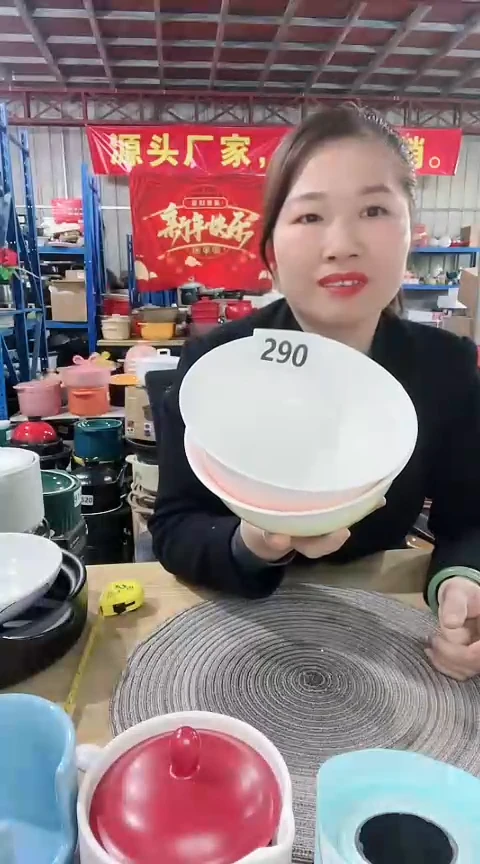 【闪购商品】290瑕疵两色面碗2个不可明火