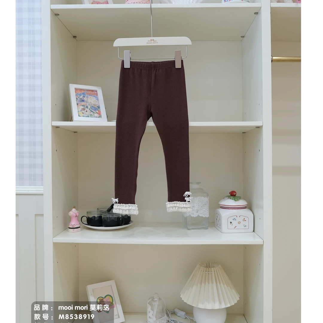 茉莉岛•25秋~花边打底裤8919咖色 18-6