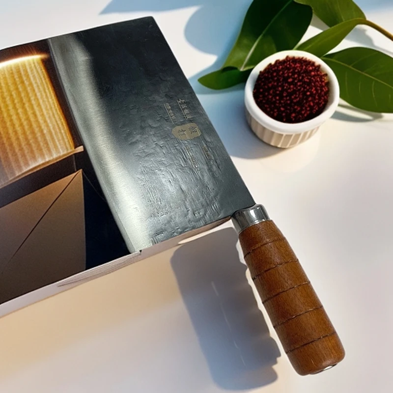 手工锻打一体菜刀切肉切菜切片刀锋利一体龙骨轻巧厨房锻打刀具