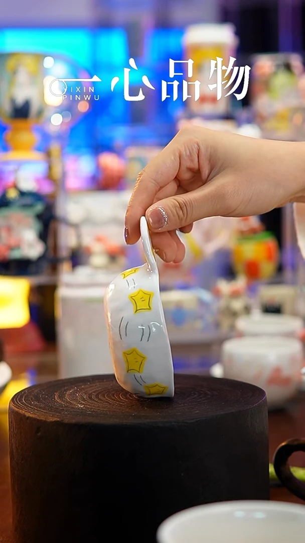 杯子瓷A308景德镇手工手绘杯子摆件