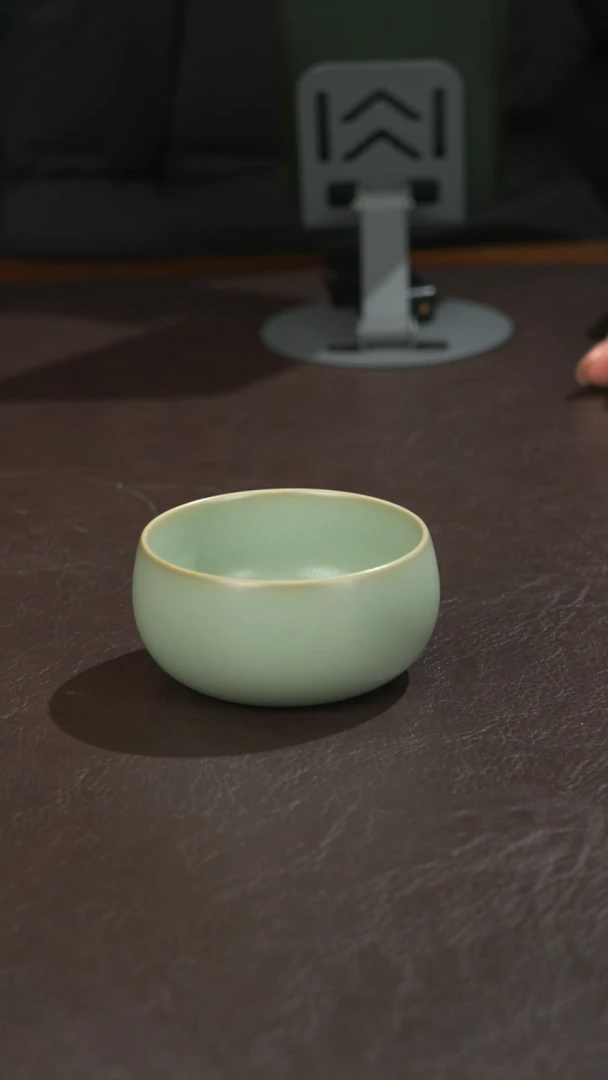 瓷宣宝汝瓷原矿原釉手工作品