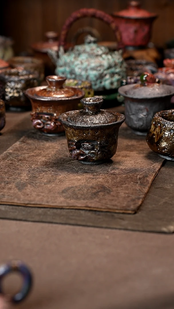 景德镇柴烧志野杯