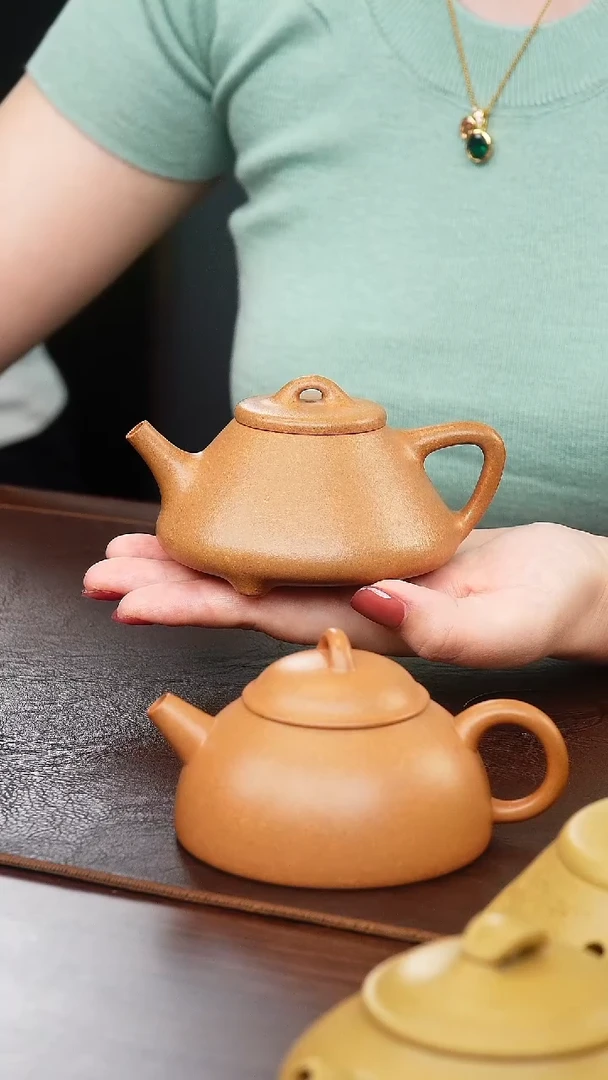 茶壶紫砂黄金段子冶150cc