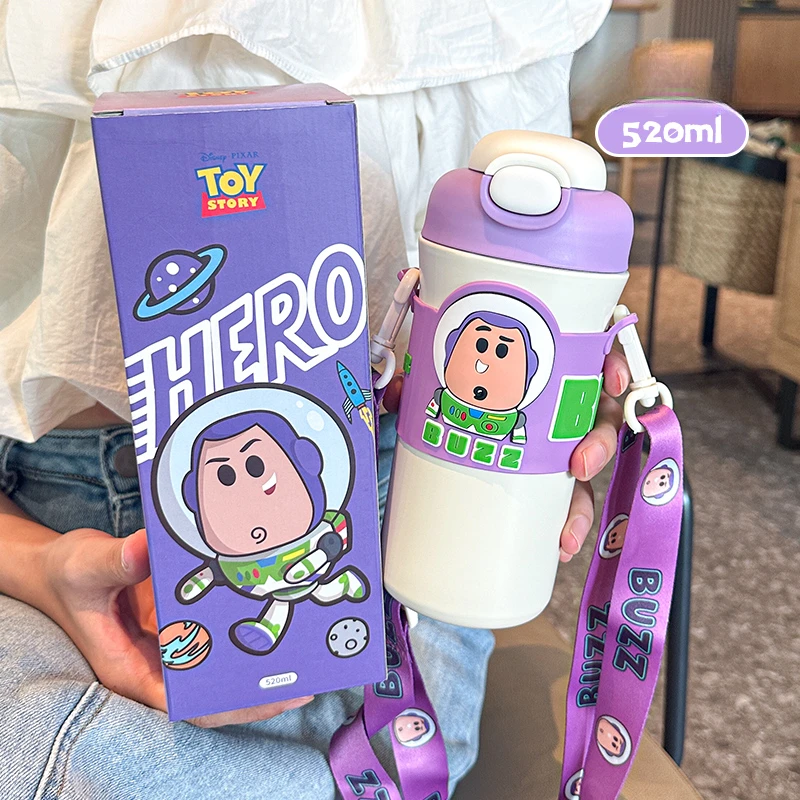 【晶晶补贴专属】迪士尼豆包吸管保温杯316不锈钢便携斜跨水杯