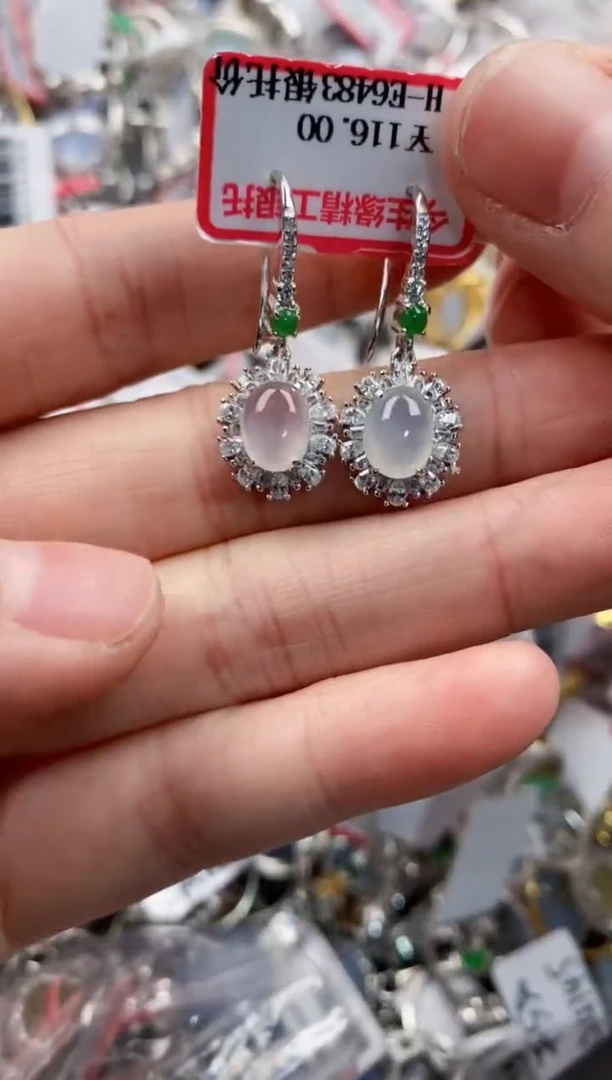 银S925镶嵌戒指翡翠222----4