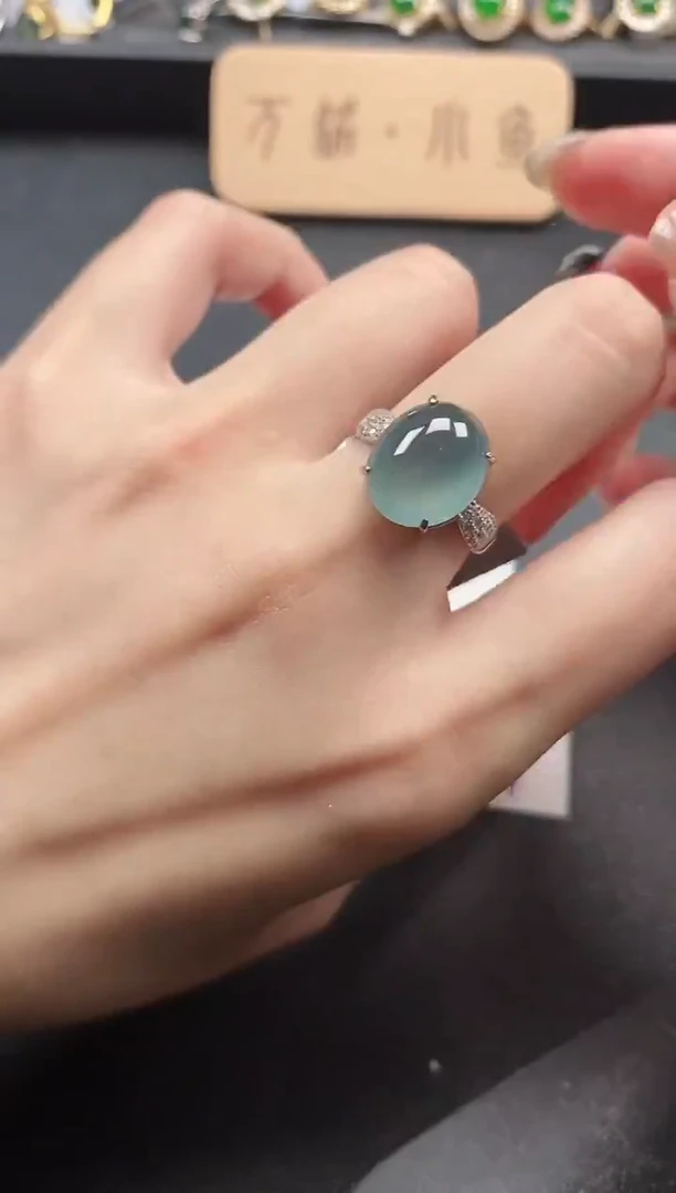 银S925镶嵌戒指翡翠51151