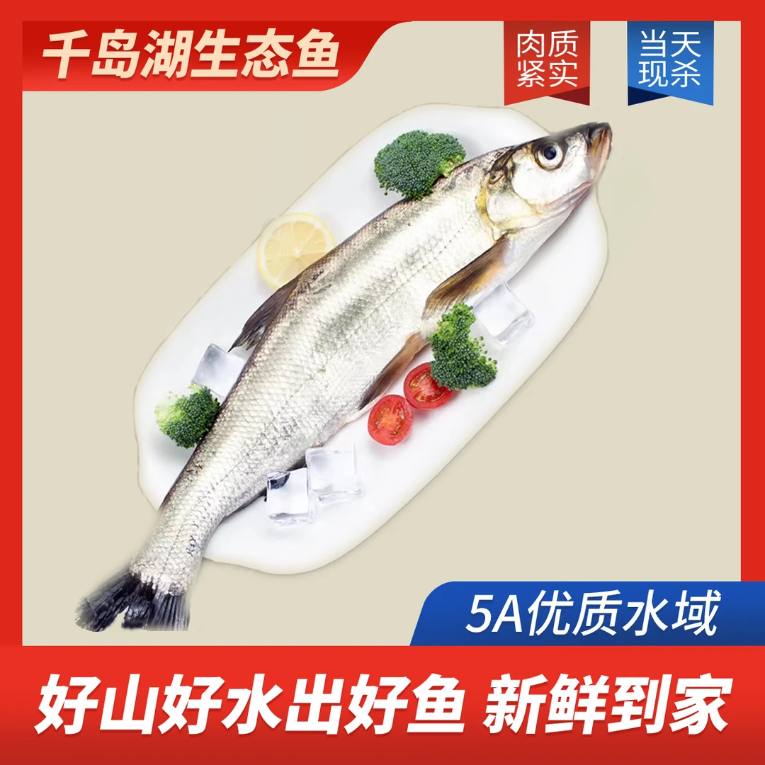 千岛湖【翘嘴白条白花】肉质细嫩适合清蒸红烧