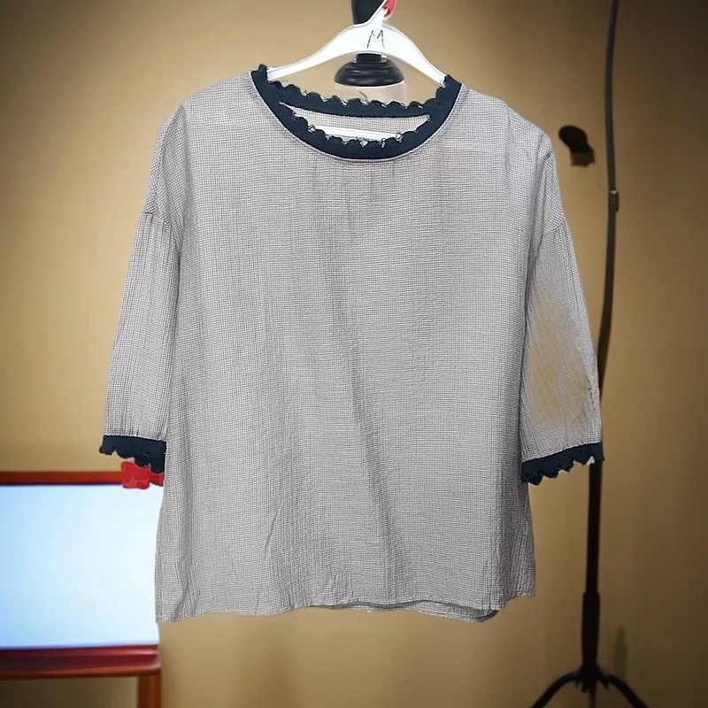 夏季圆领宽松百搭上衣S045