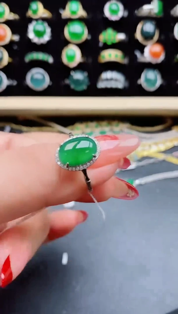【闪购商品】翡翠戒指银S925镶嵌1312321