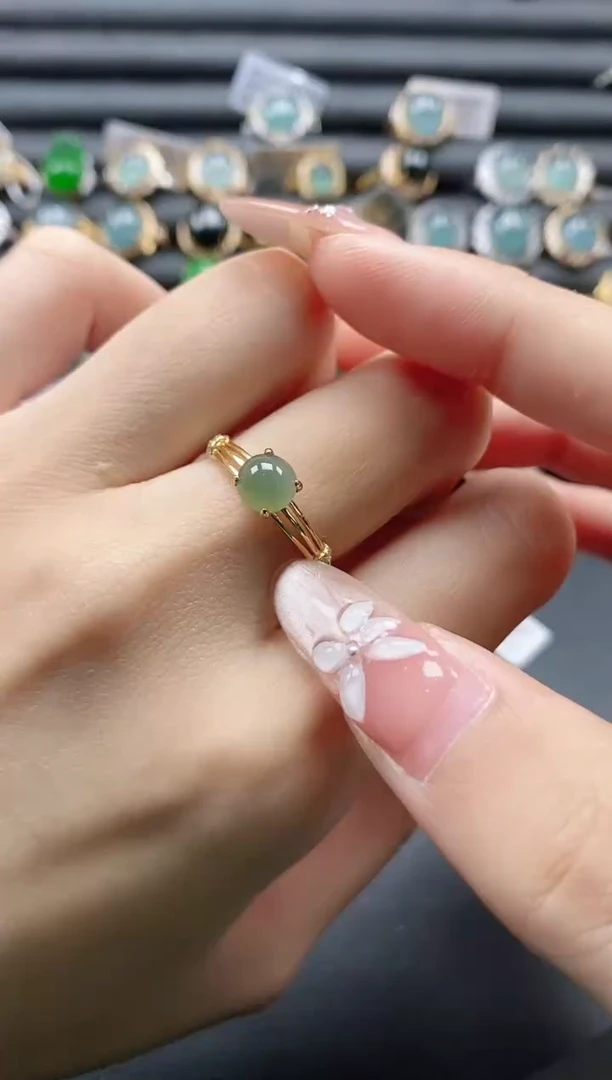 【闪购商品】翡翠戒指银S925镶嵌11111