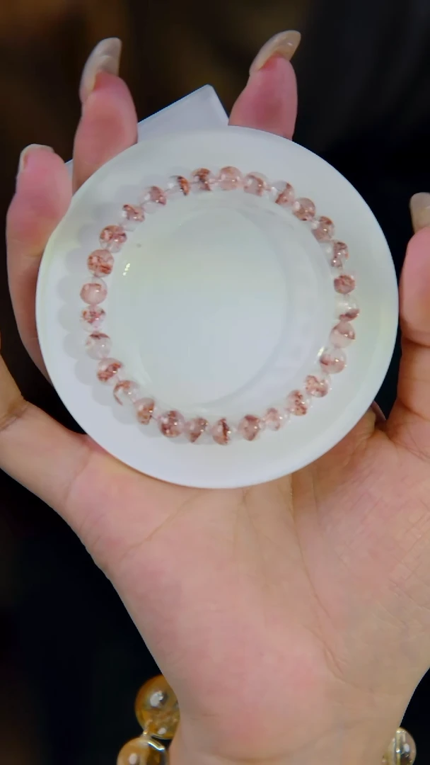 未镶嵌手链水晶金草莓素圈