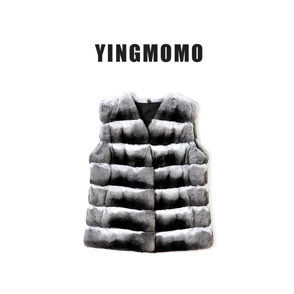 【YINGMOMO】影哥「V 领龙猫马甲」高定系列皇冠级原毛原色稀有色