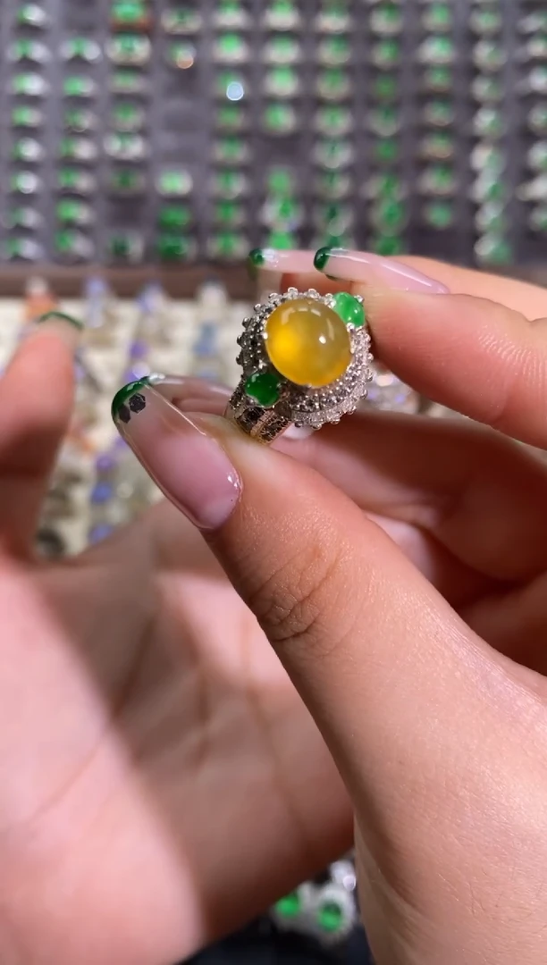 未镶嵌戒指翡翠天然缅甸A货翡翠未镶嵌 粉丝福利