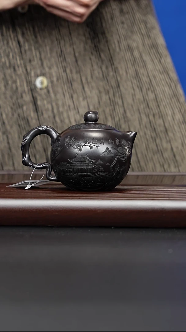 茶壶紫砂宜兴紫砂 寿桃西施石黄 赵辉