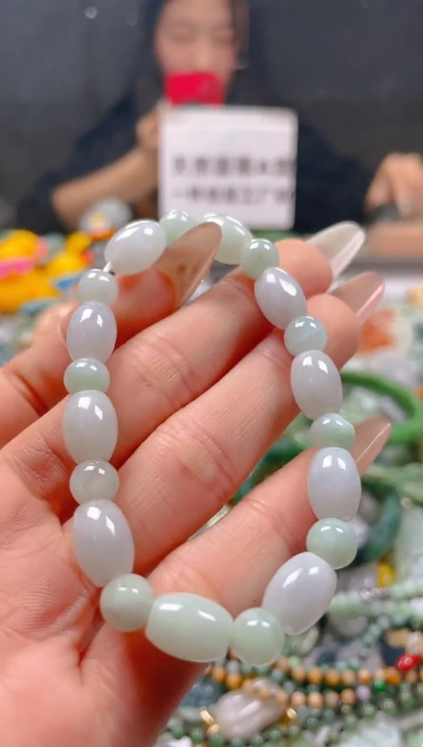 【闪购商品】翡翠颈饰未镶嵌7-8MM/B/翡翠A货一图一物