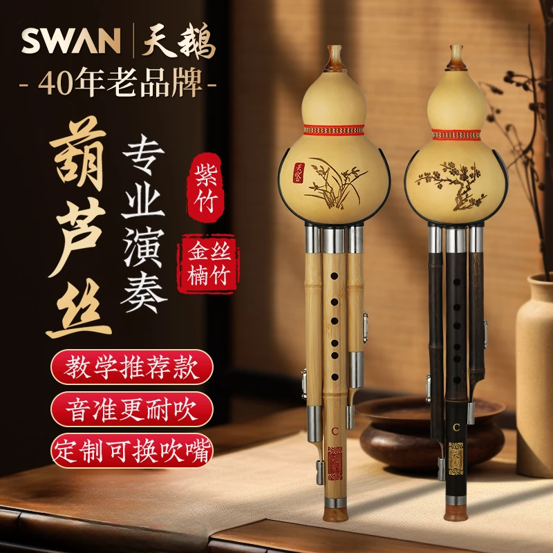天鹅葫芦丝演奏专用c调降b调乐器成人初学者小学生入门专业旗舰店