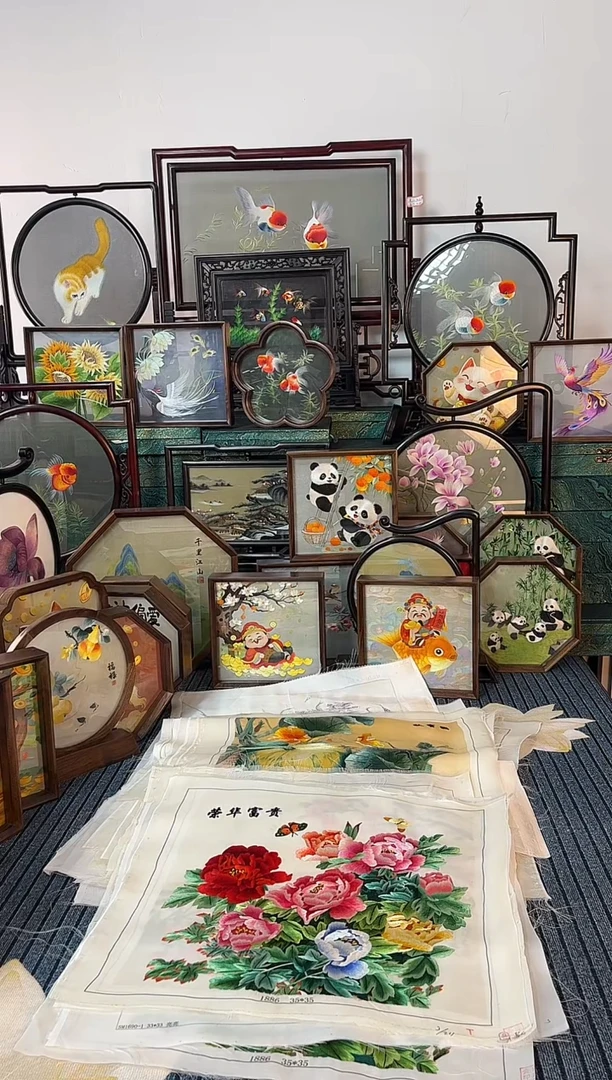 刺绣刺绣双面绣摆件