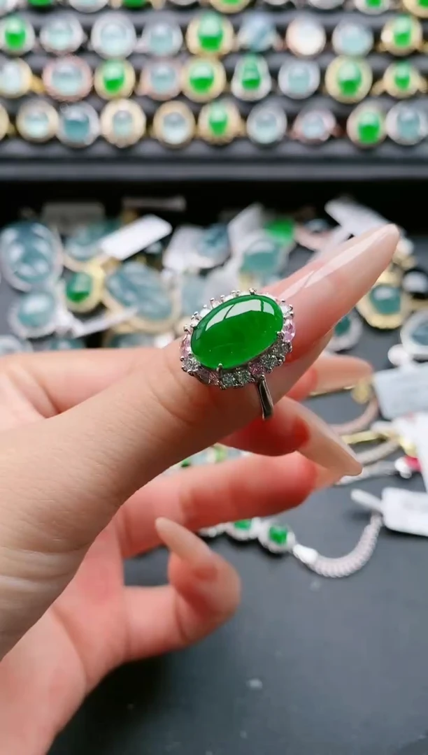 【闪购商品】翡翠戒指银S925镶嵌11111111