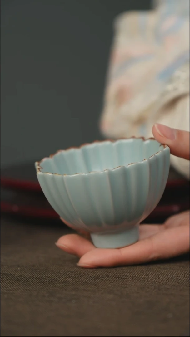 多宝莲花杯 带底款