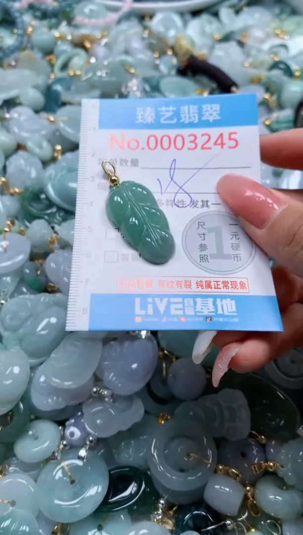 翡翠未镶嵌颈饰3245