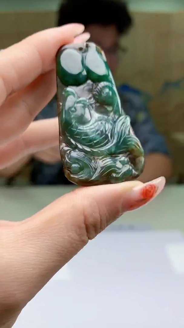 【闪购商品】定制翡翠未镶嵌4688ty-毛货挂件32