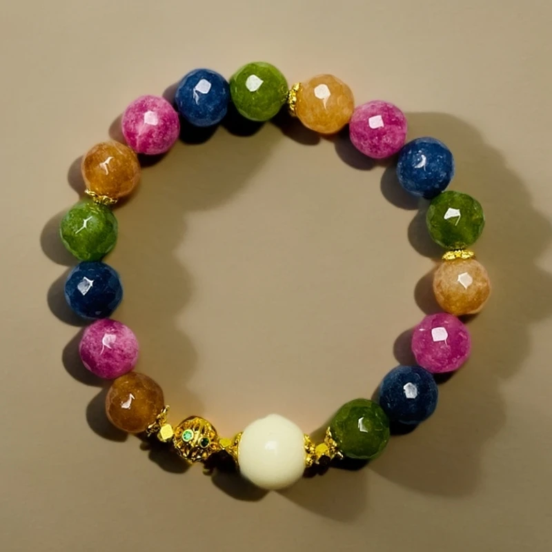 巴西彩虹糖果碧手串（H3044时尚彩色精美手工百搭珠珠多色五彩单圈