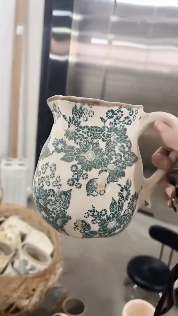 【闪购商品】陶瓷陶瓷花盆高15.5CM内口10CM