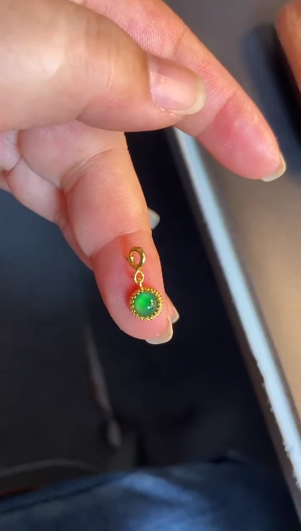 吊坠(不含链)银S925镶嵌翡翠1