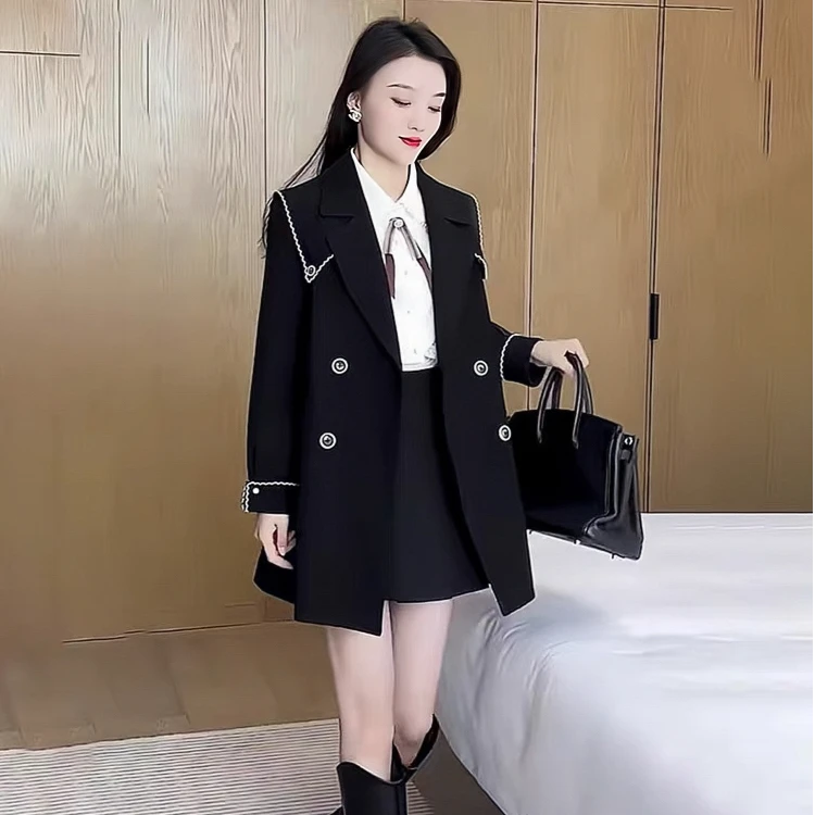 短款风衣女小个子显高外套2025春秋新款气质上衣中长款英伦风大衣