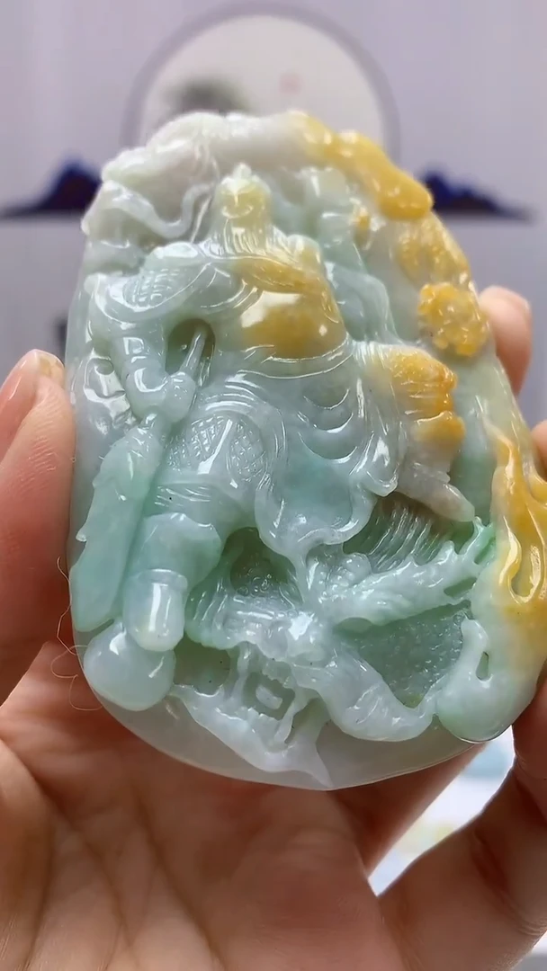 【闪购商品】定制翡翠未镶嵌5153ms-毛货36关公