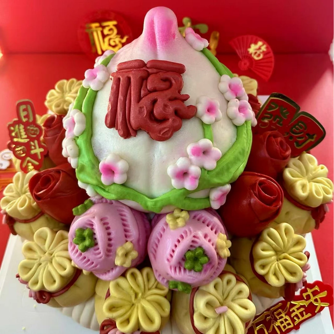 胶东花饽饽中式蛋糕生日蛋糕