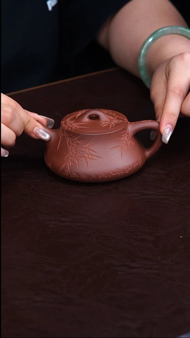 茶壶紫砂柱础石瓢紫泥