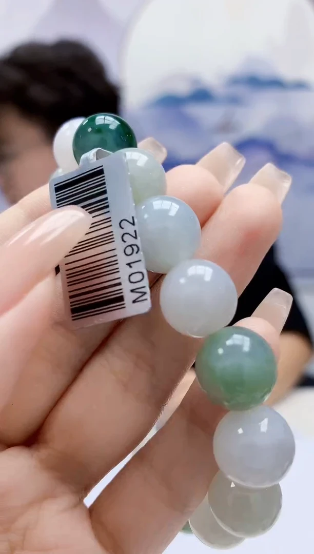 定制翡翠未镶嵌4688xx-毛货手串197