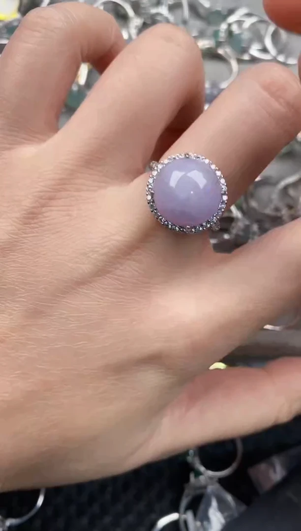 银S925镶嵌戒指翡翠888             5