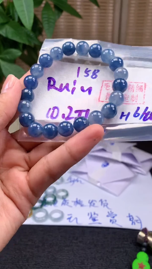 定制翡翠未镶嵌R*I手串#46000元-毛货需精细抛光