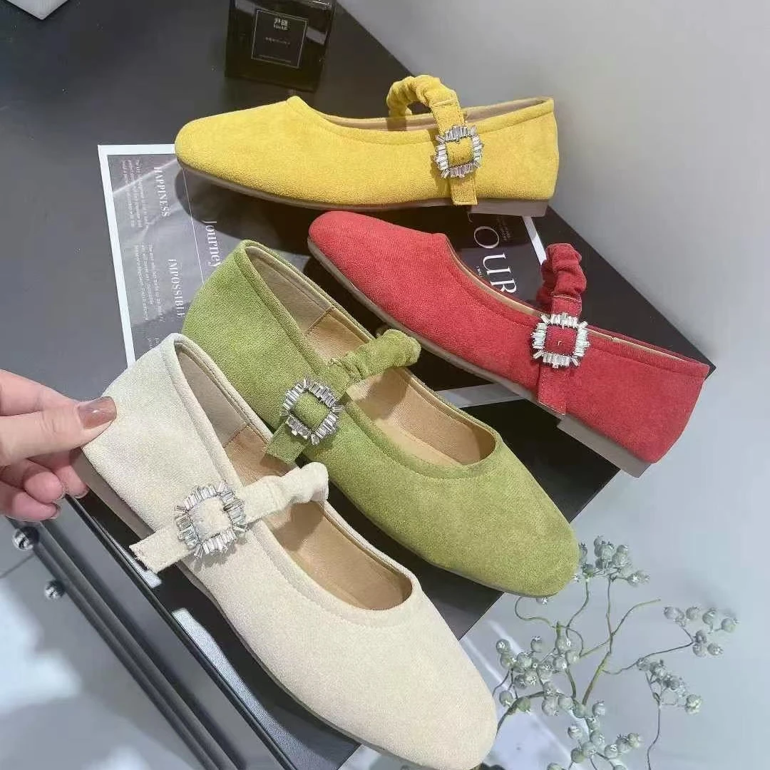 39孤品断码链接（备注编码下单）时尚百搭软底玛丽珍粗跟方头浅口