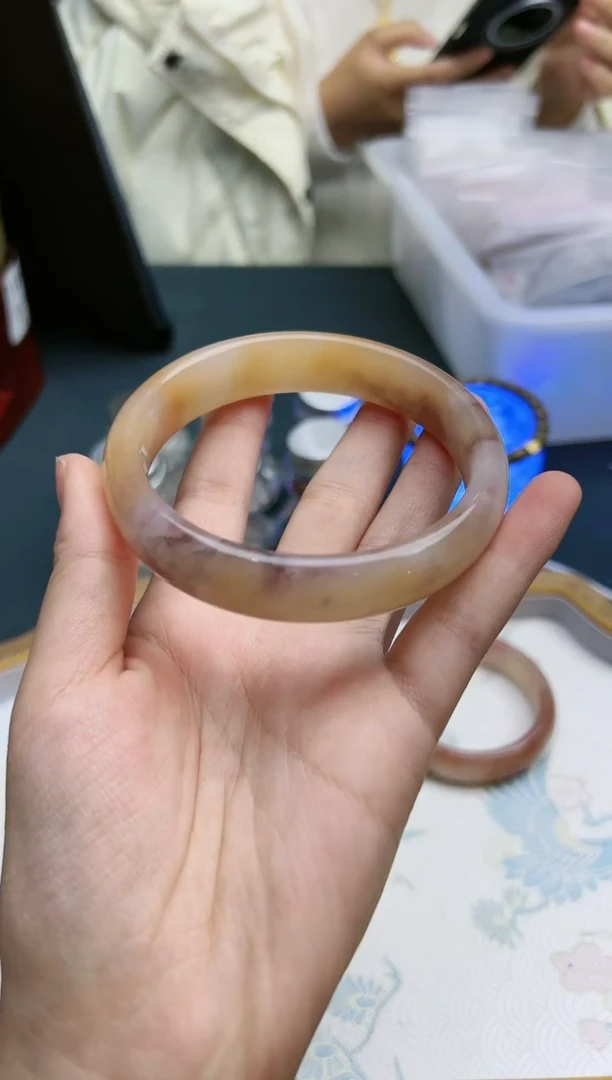 【闪购商品】石英质玉（金丝玉）手镯未镶嵌金丝玉手镯64# *1 ZD