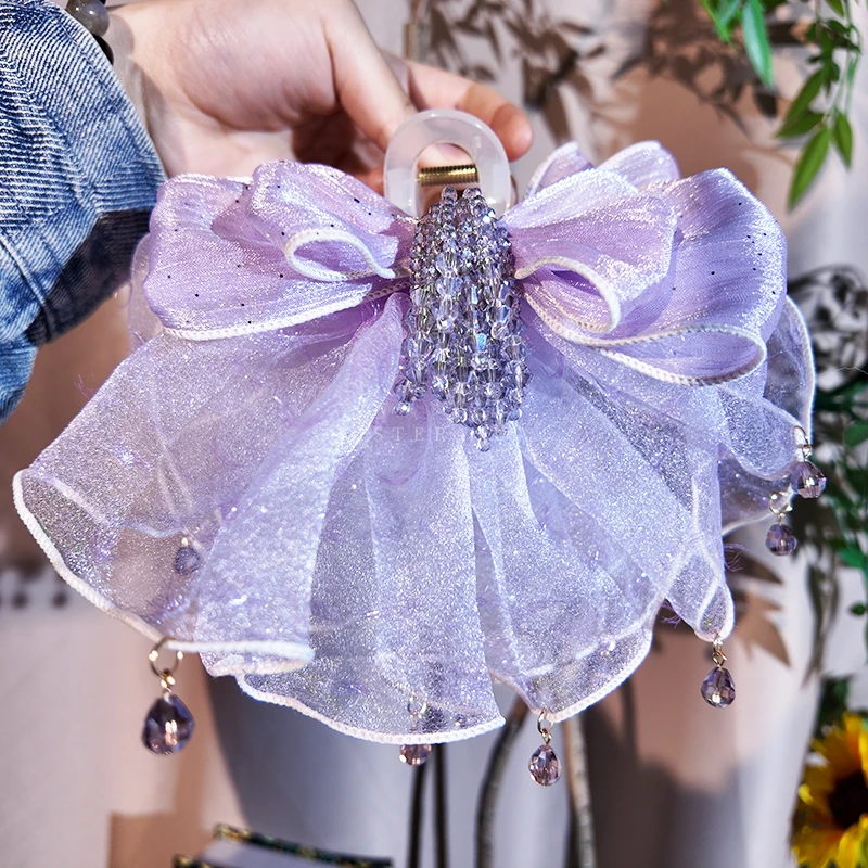 【晶羽】甜美风朋克风瑞丽风原创设计发圈优雅丝绒头饰头绳